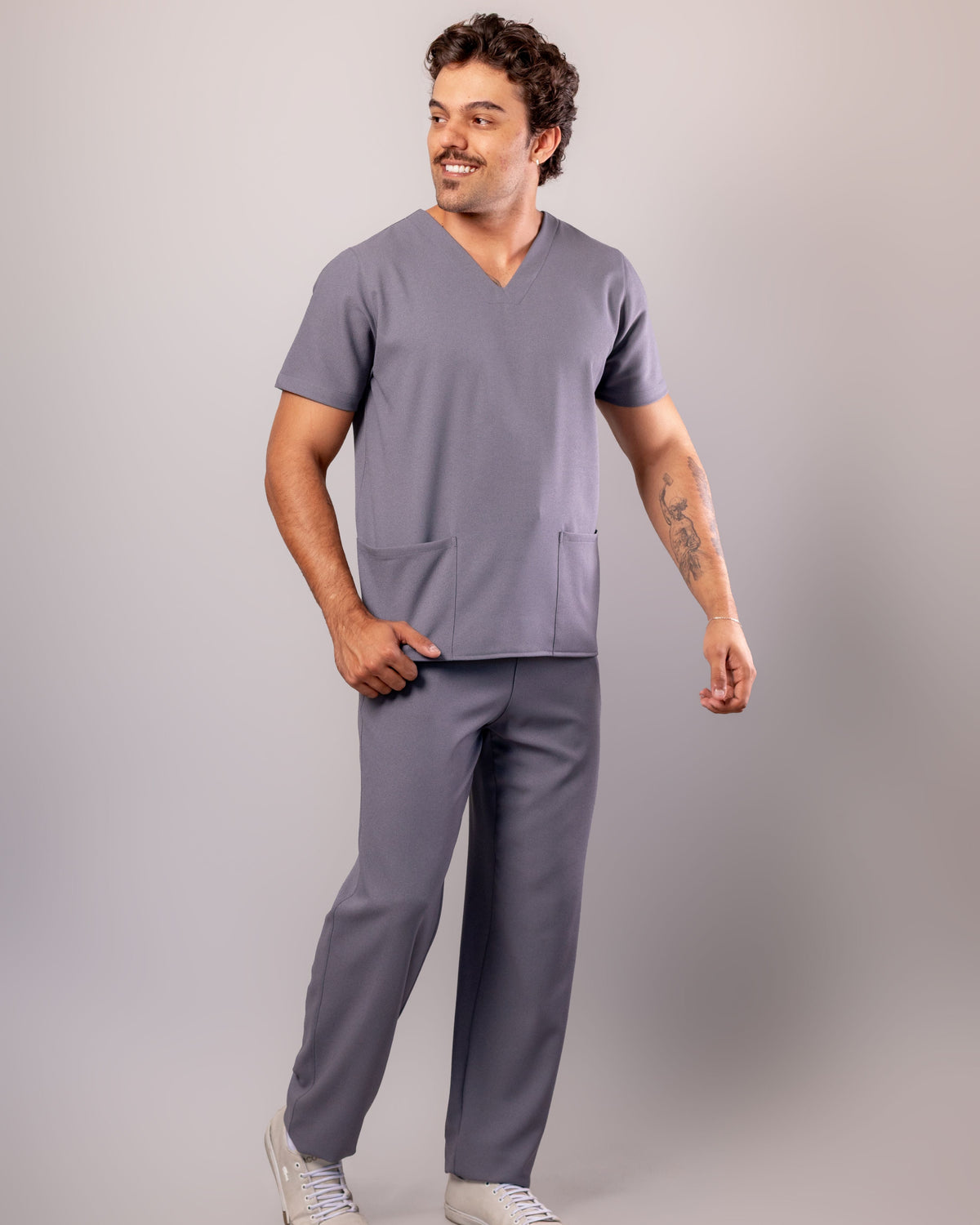 Scrub Opala Masculino - Cinza