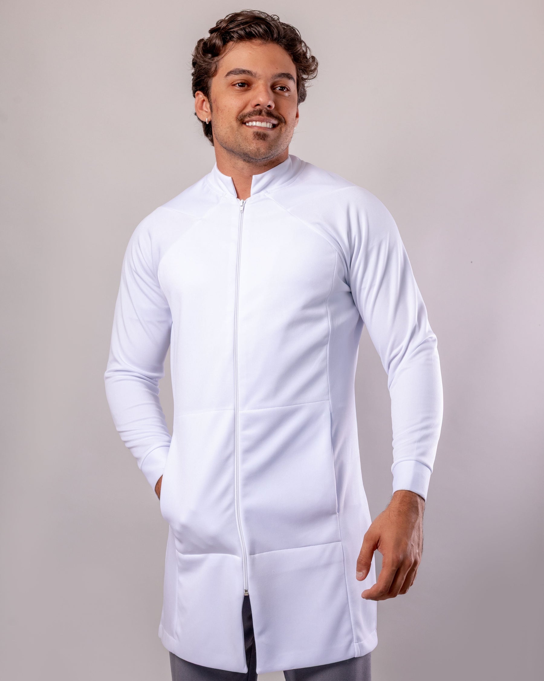 Jaleco Jaspe Masculino - Branco