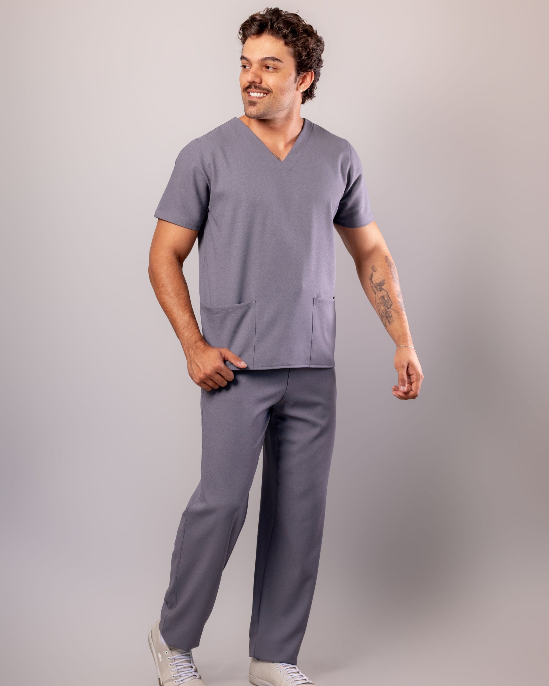 Scrub Opala Masculino - Cinza