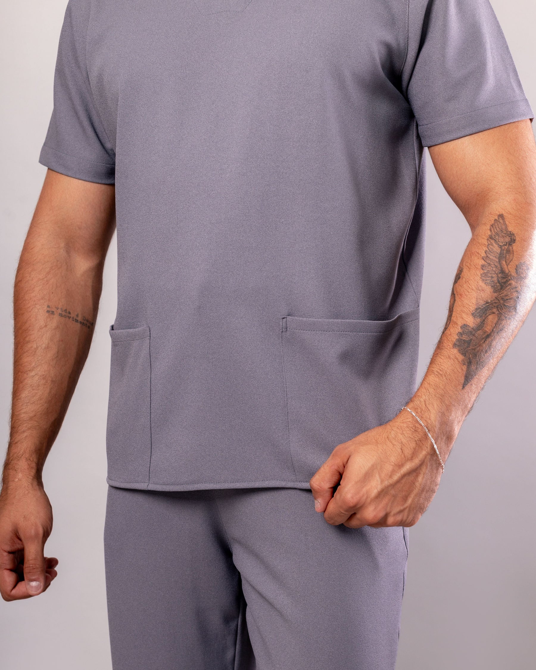 Scrub Opala Masculino - Cinza