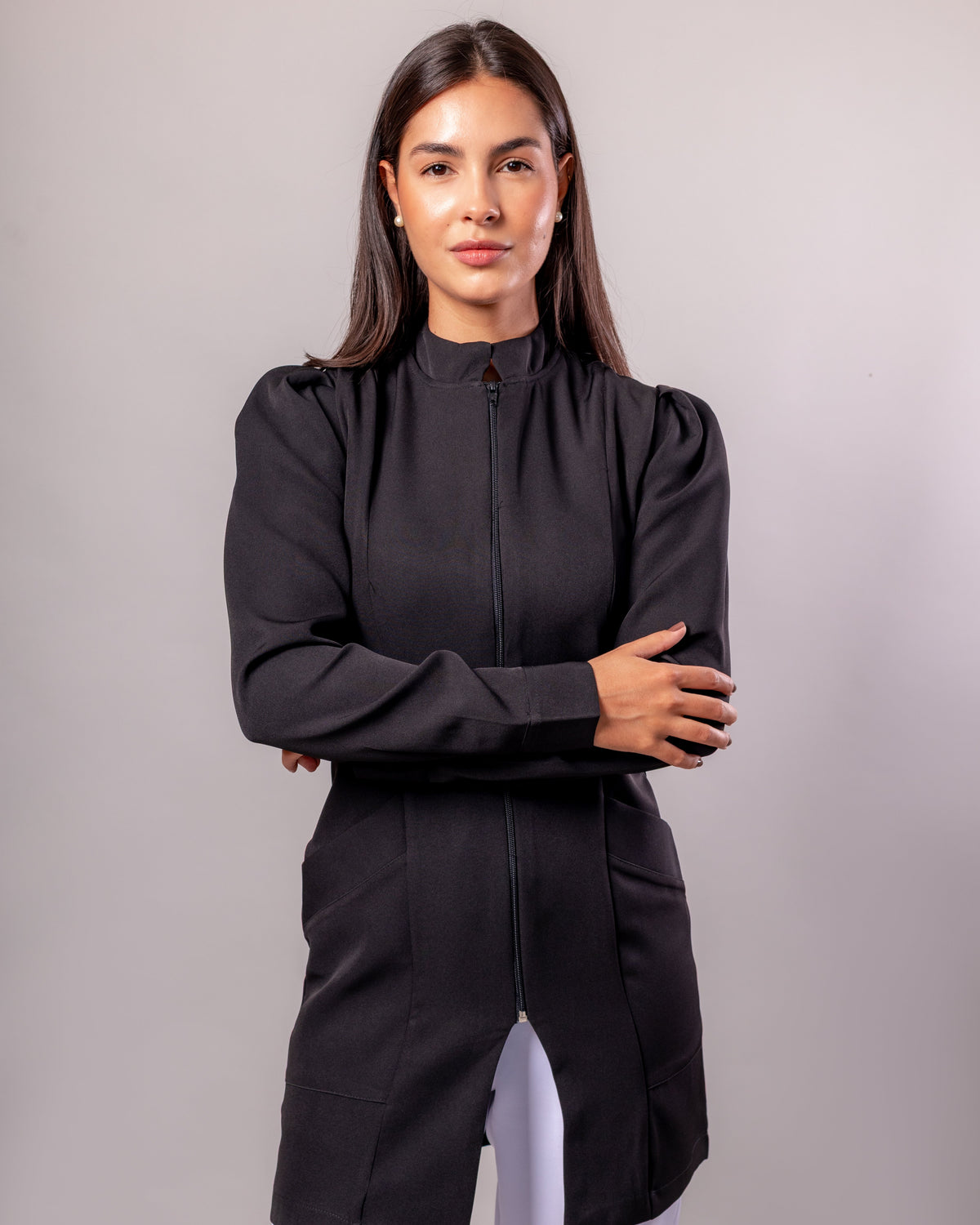 Jaleco Turquesa Feminino - Preto