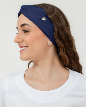 Touca Faixa Feminina - Azul Marinho